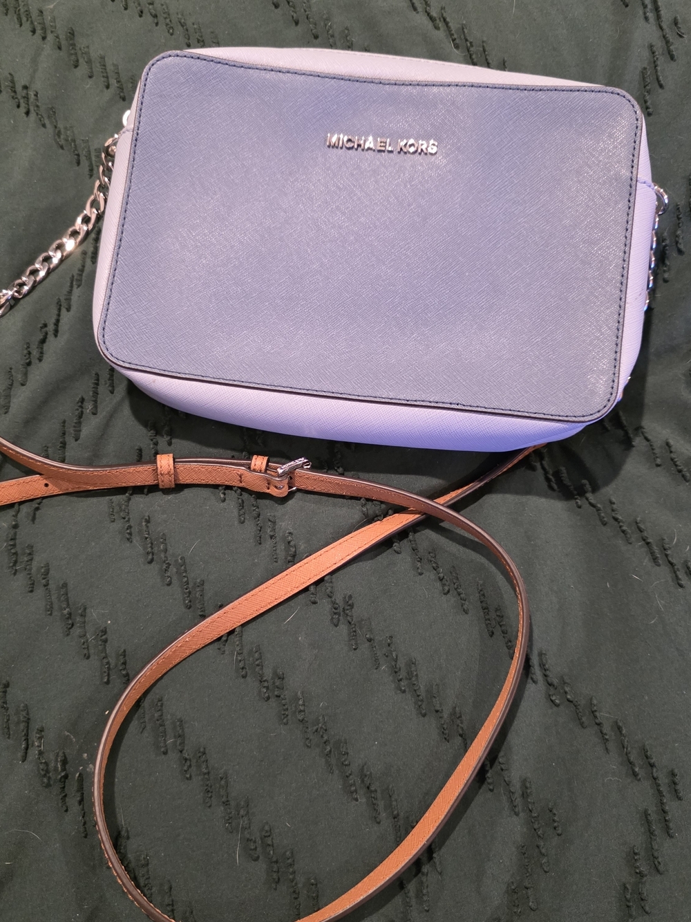Michael Kors Lilac Saffiano Leather Crossbody Bag